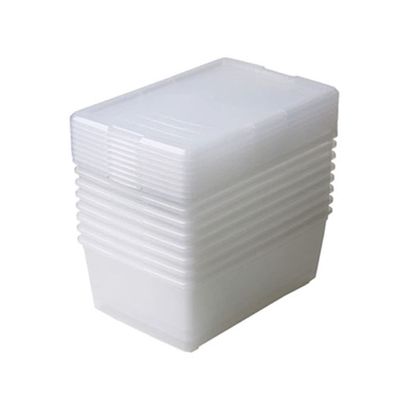 TULGIGS Transparent Multipurpose Storage Box, plastic clothes storage BoxS 11L X 8ea