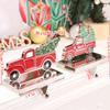 2 Pack Truck Metal Christmas Stocking Holders for Mantle Heavy Duty Stocking Hangers Stocking Hook Christmas Ornaments for Counter Tables Window Fireplace Mantle Decoration (N-Truck, 2) view 2