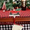 2 Pack Truck Metal Christmas Stocking Holders for Mantle Heavy Duty Stocking Hangers Stocking Hook Christmas Ornaments for Counter Tables Window Fireplace Mantle Decoration (N-Truck, 2) view 3