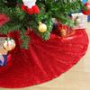Red Tree Skirt 24 inches Small Christmas Tree Skirt Glitter Sequin Tree Skirt for Christmas Decorations view 1