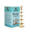 SATVIK 2 Pc Standing Brass Kerala Samai Diwali Deepak for Puja Traditional Panchmahal Pooja Deepam Diya Oil Lamp Kutthu Vilakku Dia 5 in 1 Step Adjustable 11 inch Deepawali Indian Gift Items view 3