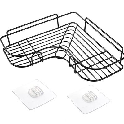 AnEssOil Kitchen Shelving Corner Bathroom Shelving Bathroom Wall Hanging Iron Storage Shelving Kitchen no-Punch Tripod