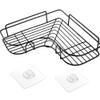 AnEssOil Kitchen Shelving Corner Bathroom Shelving Bathroom Wall Hanging Iron Storage Shelving Kitchen no-Punch Tripod view 1