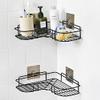 AnEssOil Kitchen Shelving Corner Bathroom Shelving Bathroom Wall Hanging Iron Storage Shelving Kitchen no-Punch Tripod view 3