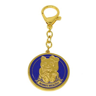 Feng Shui symbol of wealth, the lucky cat keychain always wealthy
