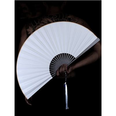 ZCBYBT Portable EDC Titanium Alloy Folding Fan, Hand Fan, Metal Tai Chi Kung Fu Fan, Suitable for Living Room Decorations, and A Good Choice, B,16inch