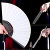 ZCBYBT Portable EDC Titanium Alloy Folding Fan, Hand Fan, Metal Tai Chi Kung Fu Fan, Suitable for Living Room Decorations, and A Good Choice, B,16inch view 2