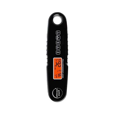 NCRD Digital Meat Thermometer, Food Thermometer Instant Read for Grilling, Digital Thermometer with Backlight Alarm Function for Outdoor BBQ, Cooking, Party (Color : Black)