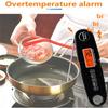 NCRD Digital Meat Thermometer, Food Thermometer Instant Read for Grilling, Digital Thermometer with Backlight Alarm Function for Outdoor BBQ, Cooking, Party (Color : Black) view 3