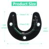 Suiwotin 8 Packs Stainless Steel Closet Rod End Supports 1-1/3 Inch Wardrobe Bracket Heavy Duty Closet Pole Sockets Flange Rod Holder, U-Shaped with Screws, Black view 2