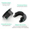 Suiwotin 8 Packs Stainless Steel Closet Rod End Supports 1-1/3 Inch Wardrobe Bracket Heavy Duty Closet Pole Sockets Flange Rod Holder, U-Shaped with Screws, Black view 3