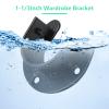 Suiwotin 8 Packs Stainless Steel Closet Rod End Supports 1-1/3 Inch Wardrobe Bracket Heavy Duty Closet Pole Sockets Flange Rod Holder, U-Shaped with Screws, Black view 4
