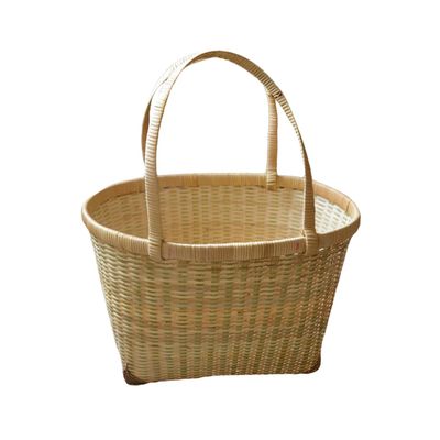 Cabilock 1pc Rural Style Storage Basket for Home Organization Hand-woven Vegetable and Fruit Holder Lightweight and Harvest Basket for and Picnic