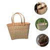 Cabilock 1pc Rural Style Storage Basket for Home Organization Hand-woven Vegetable and Fruit Holder Lightweight and Harvest Basket for and Picnic view 3