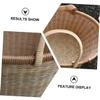 Cabilock 1pc Rural Style Storage Basket for Home Organization Hand-woven Vegetable and Fruit Holder Lightweight and Harvest Basket for and Picnic view 4
