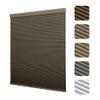 Boolegon Cordless Linen Pattern Cellular Shades Blackout Honeycomb Shades for Windows Pull Down Honeycomb Privacy Blinds for Bedroom Office Thermal Insulated, Blackout Light Brown, 38.5" W x 72" H view 1