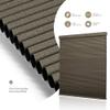 Boolegon Cordless Linen Pattern Cellular Shades Blackout Honeycomb Shades for Windows Pull Down Honeycomb Privacy Blinds for Bedroom Office Thermal Insulated, Blackout Light Brown, 38.5" W x 72" H view 2