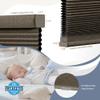 Boolegon Cordless Linen Pattern Cellular Shades Blackout Honeycomb Shades for Windows Pull Down Honeycomb Privacy Blinds for Bedroom Office Thermal Insulated, Blackout Light Brown, 38.5" W x 72" H view 3