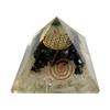 VIE Orgone Reiki Healing Pyramid (Black Tourmaline & Selenite, 7.5 CM) view 3