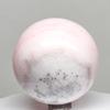 2.3" Rich Pink Mangano Calcite Sphere Natural Sparkling Mineral Ball Banded Crystal UV Reactive Polished Gemstone - Peru + Stand view 4