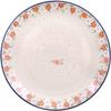 Polmedia Polish Pottery Dinner Plate - Blushing Blooms Pattern Handmade in Boleslawiec Poland by Ceramika Artystyczna + Certificate of Authenticity view 1