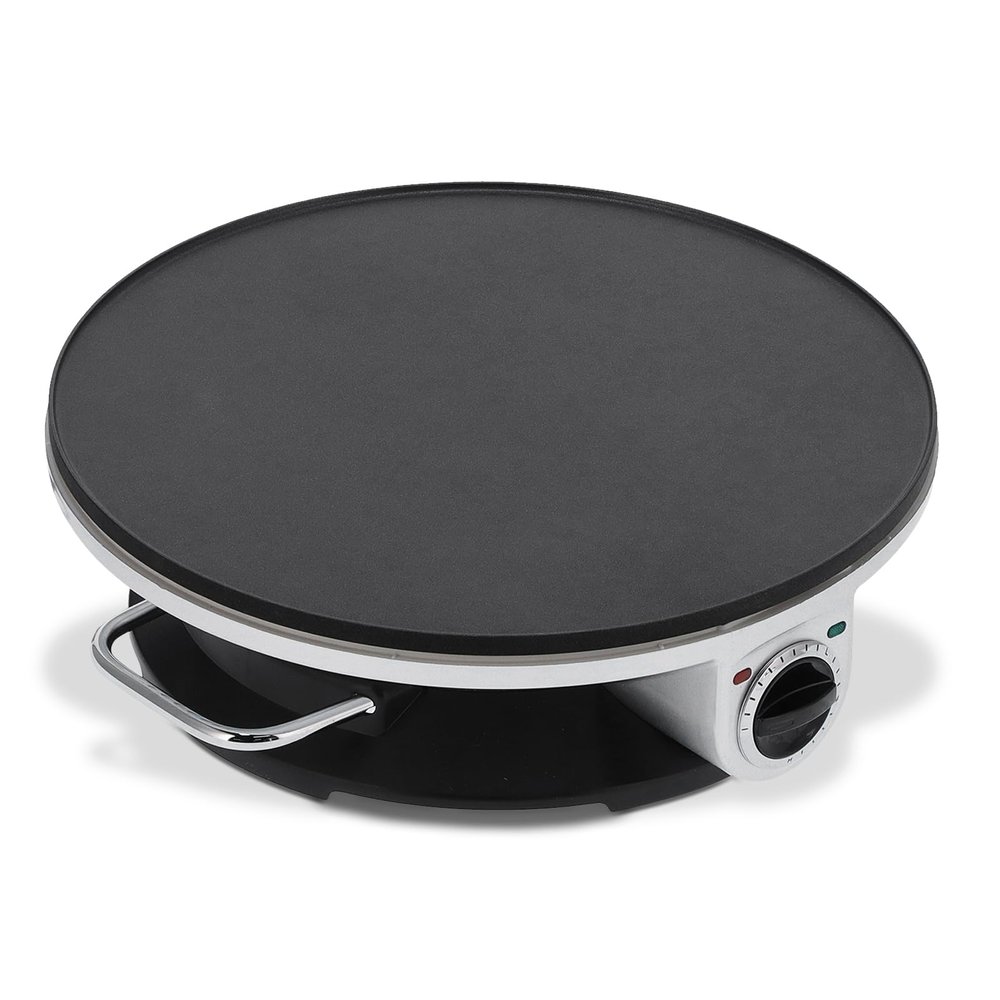 13 Inch Electric Crepe Maker crepes maker 1000W Round Crepe Maker Machine Stainless Steel Pancake Machine with 3 Temperature Control Knob Fast Heating Creperas
