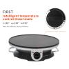 13 Inch Electric Crepe Maker crepes maker 1000W Round Crepe Maker Machine Stainless Steel Pancake Machine with 3 Temperature Control Knob Fast Heating Creperas view 3