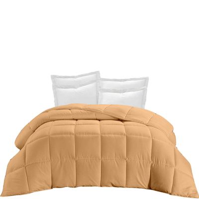 Peach Comforter All-Season Full (90'' x 90'') Soft Quilted Box Stitched Cotton Comforter 800 TC