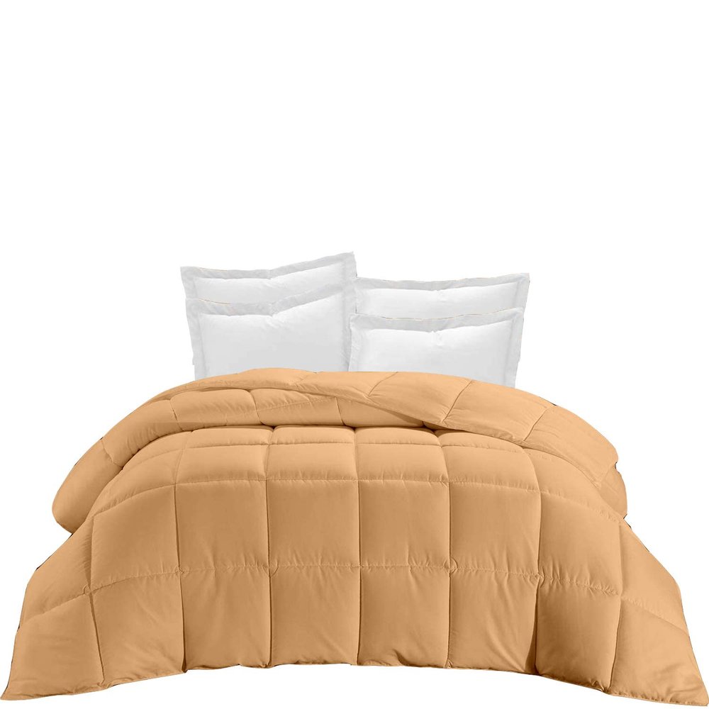Peach Comforter All-Season Full (90'' x 90'') Soft Quilted Box Stitched Cotton Comforter 800 TC