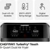 Chefman TurboFry Touch Dual Air Fryer, Maximize The Healthiest Meals With Double Basket Capacity, One-Touch Digital Controls And Shake Reminder For The Perfect Crispy And Low-Calorie Finish view 3