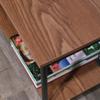 Davee Furniture Coat Hanger with Black Metal Frame,Wood Bench9 Hooks and Shoes Storage for Living Room view 4