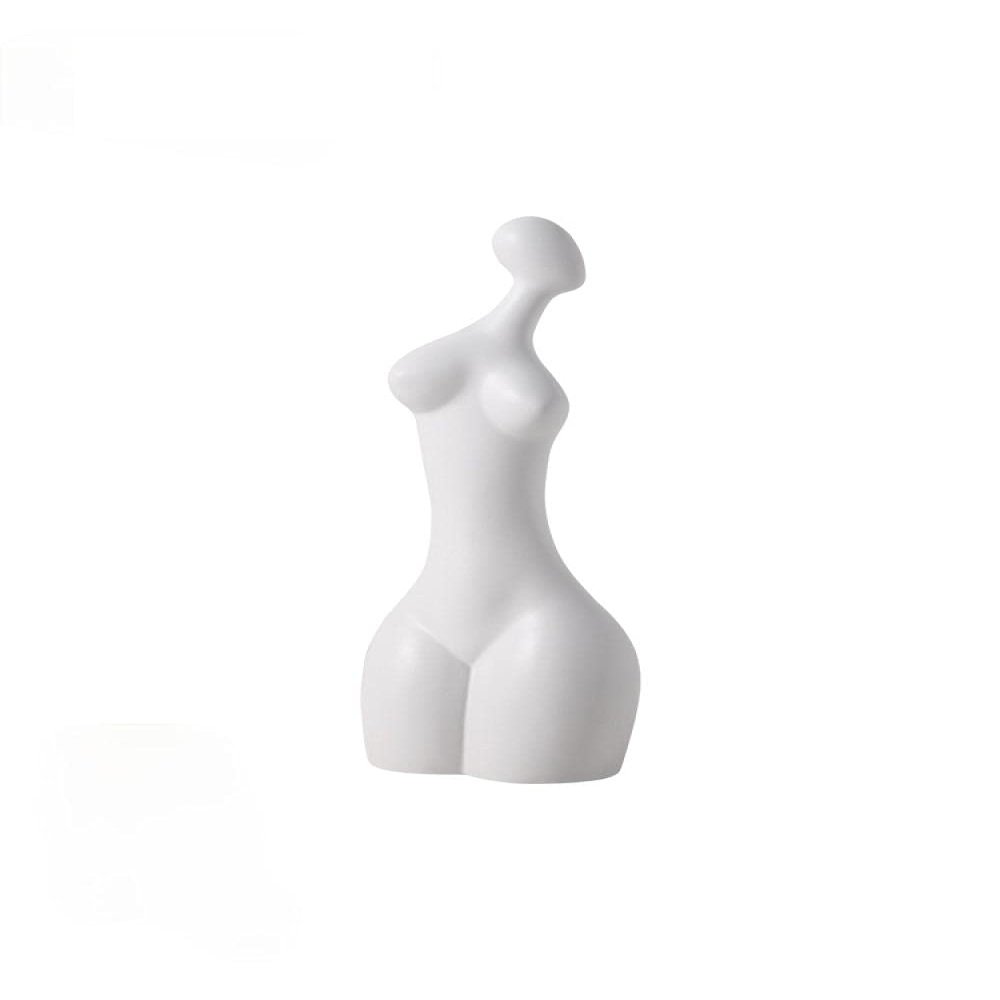 Body Statue Sculpture Nordic Ceramic Thinker Character Figurine European Style Office Home Decoration Accessories-White
