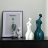 Body Statue Sculpture Nordic Ceramic Thinker Character Figurine European Style Office Home Decoration Accessories-White view 4