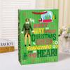 Multicolor Christmas Elf Extra Large Vertical Paper Gift Bag - 18" x 13" x 5", 1 Piece - Perfect for Oversized Holiday Presents view 3