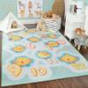 BLUENILEMILLS Kids' Polyester Indoor Area Rug Collection, Jumbo Playtime Numbers Flatweave Indoor Area Rug with Anti-Skid Backing, 5' x 7' 6", Aquamarine view 1