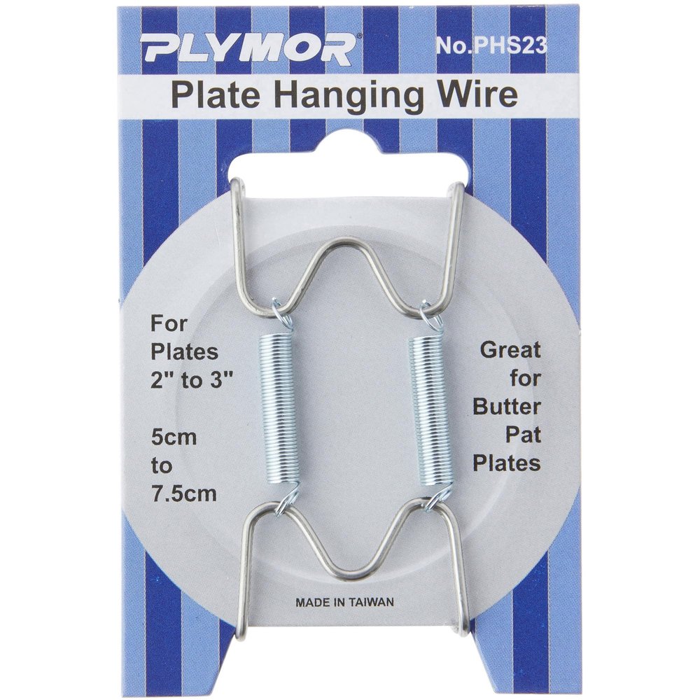 Plymor Stainless Steel Wall Mountable Plate Hanger, 2.25" H x 1.25" W x 0.375" D (for Plates 2" - 3"), Pack of 12