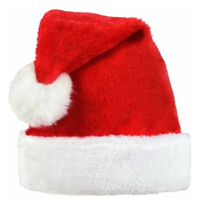 Amscan Red & White Santa Plush Value Child Hat - 15" x 12" (Pack of 1) - Ideal for Christmas Parties & Gifts