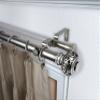 Bazar 1" Double Curtain Rod 160-240 inch - Satin Nickel view 1