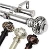 Bazar 1" Double Curtain Rod 160-240 inch - Satin Nickel view 4