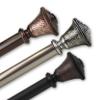Berline 1" Single Curtain Rod 160-240 inch - Bronze view 4