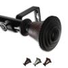Berline 1" Single Curtain Rod 160-240 inch - Black view 2