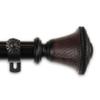 Berline 1" Single Curtain Rod 160-240 inch - Black view 3