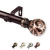 Camail 1" Single Curtain Rod 160-240 inch - Bronze view 2