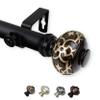 Bazar 1" Single Curtain Rod 160-240 inch - Black view 2