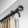 Bazar 1" Single Curtain Rod 160-240 inch - Black view 3