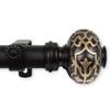 Bazar 1" Single Curtain Rod 160-240 inch - Black view 4
