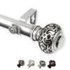 Bazar 1" Single Curtain Rod 160-240 inch - Satin Nickel view 2