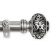 Bazar 1" Single Curtain Rod 160-240 inch - Satin Nickel view 4