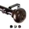 Carre 1" Single Curtain Rod 160-240 inch - Bronze view 2