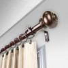 Carre 1" Single Curtain Rod 160-240 inch - Bronze view 3
